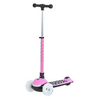 Самокат триколісний iTrike (колеса зі світлом, кермо регулюється, музика) JR3-140-P Рожевий