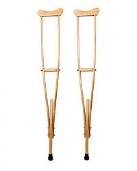 Милиці дитячі 2 шт. пахові В1 2 шт (пара) дерев'яні Висота, см 74 - 83