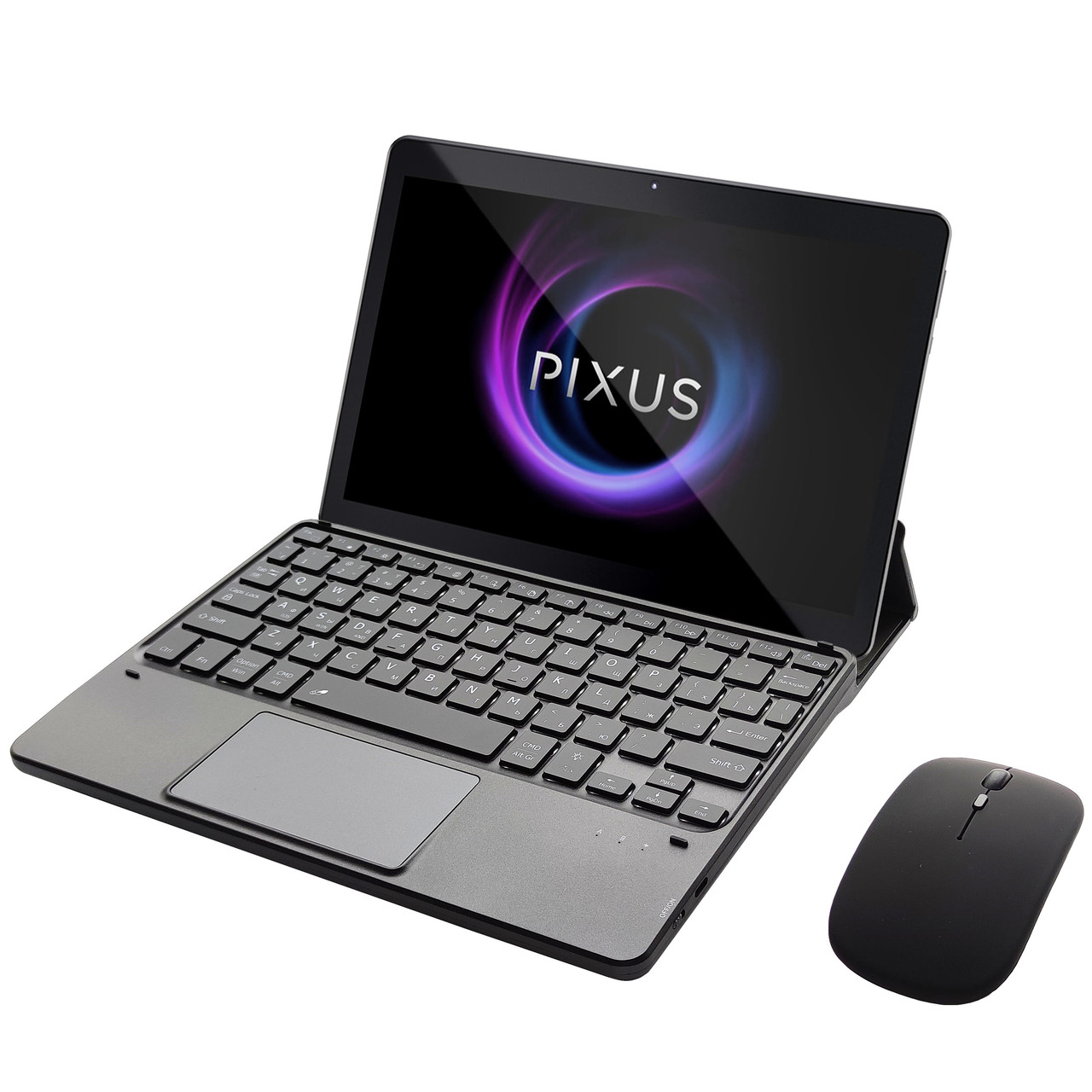 Клавіатура-підставка бездротова Smart Keyboard + Мишка для Pixus Blast Ukr+Eng Black, фото 1