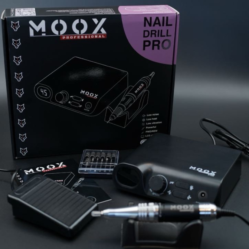 Фрезер Moox Professional X100 на 45 000 об/хв. та 70W. для манікюру та педикюру (Чорний), фото 1