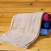 Махровий рушник 70*140 см для бані Бежевий