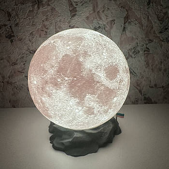 Нічник акумуляторний Висадка на Місяць 160 мм на пульті керування Світильник настільний дитячий 16 кольорів