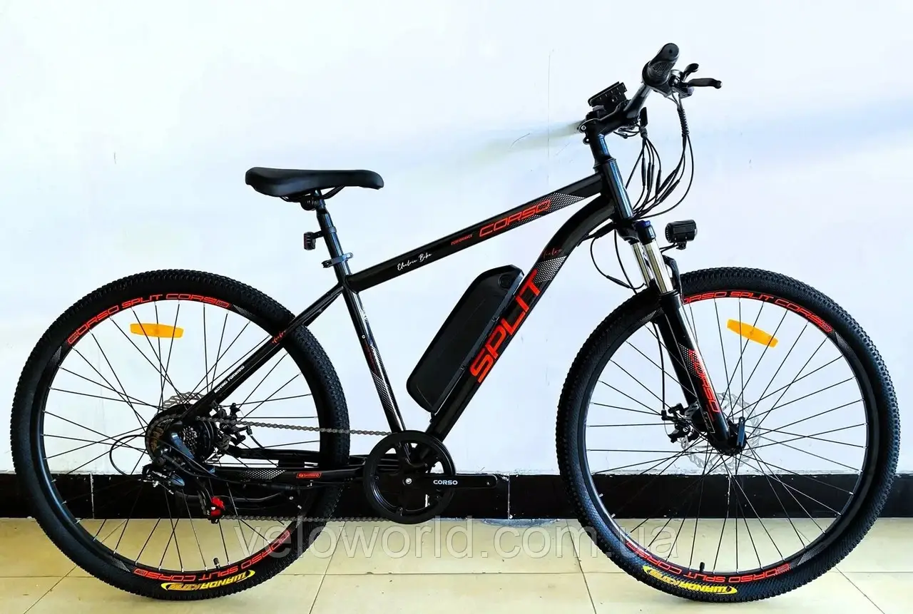 Електровелосипед Corso «Split» 29" дюймів рама сталева 19``, двигун 350W, акум. 36V13Ah, Shimano 7 швидкостей, у коробці