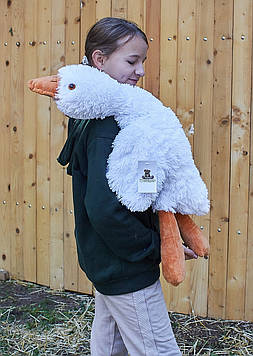 М'яка іграшка Гусак-обіймусь 90 см Довга м'яка іграшка для сну Іграшка гусак