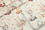 Ранфорс digital з цифровим друком "Лисички з гілочками зайчик та пінгвіни" № РЦ - 3469, фото 8