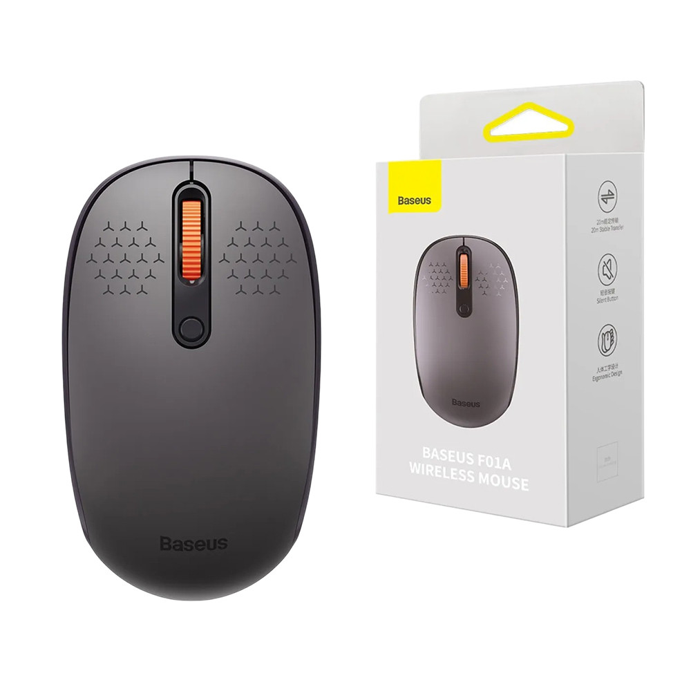 Бездротова миша Baseus F01A Wireless 2.4Ghz Mouse Frosted Gray (BS-F01A / B01055502833-00), фото 1