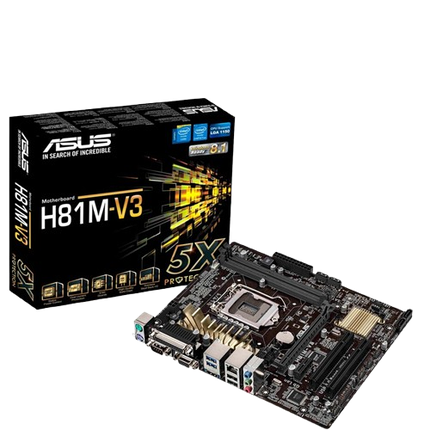 Материнська плата Asus H81M-V3 LGA 1150 (H81M-V3) Б/В, фото 1