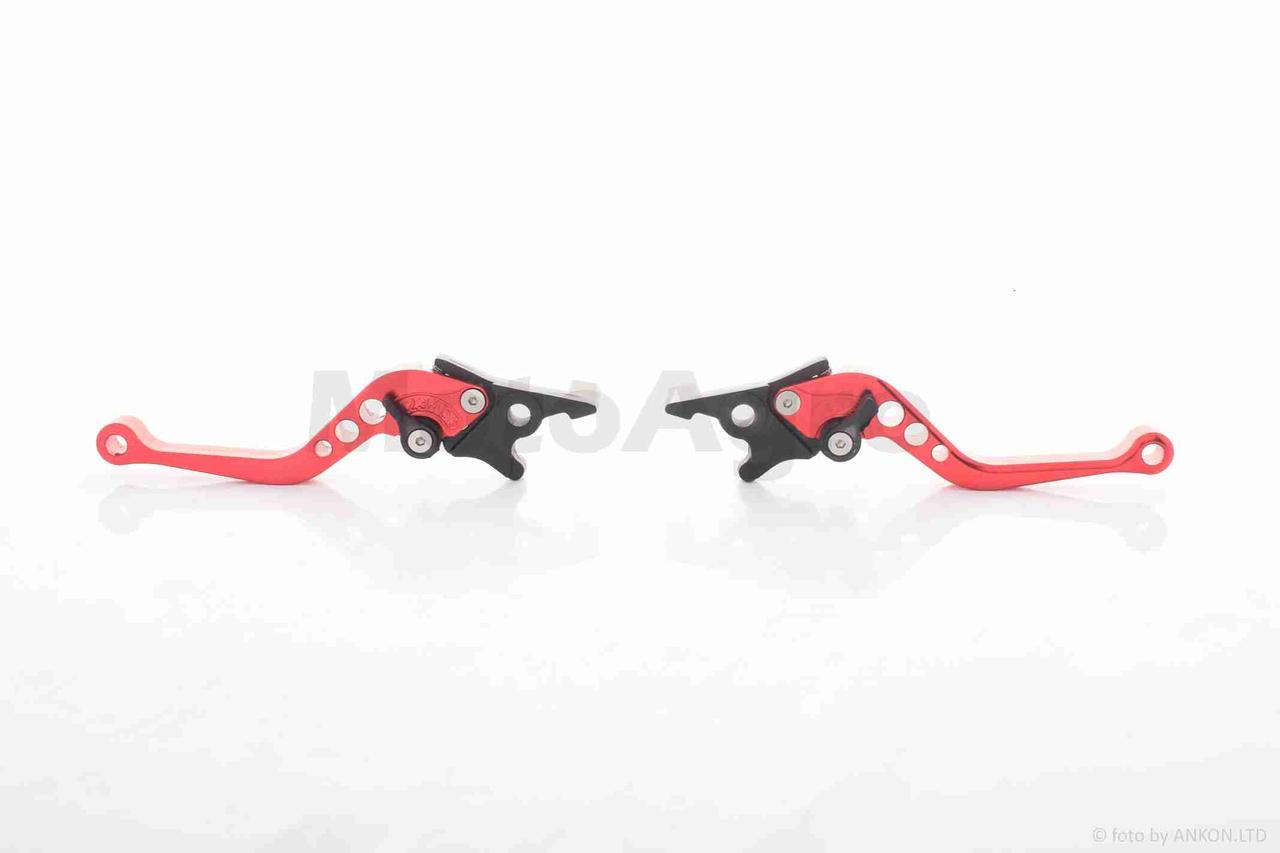 Важелі на китайський скутер диск/диск регульовані (CNC червоні), фото 1