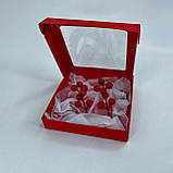 Коробка для пряника, 150*150*30 мм, з вікном, червона, фото 4