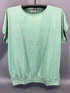 Футболка жіноча на резинці М  52-54 М'ята