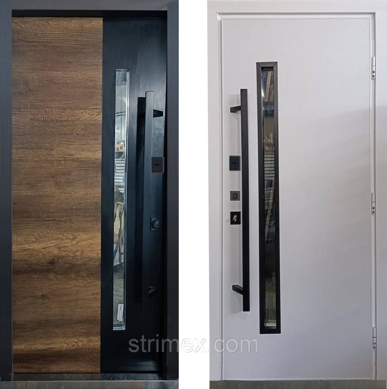 Двері вхідні вуличні металеві Strimex HPL/HPL Nika PN Thermo System California