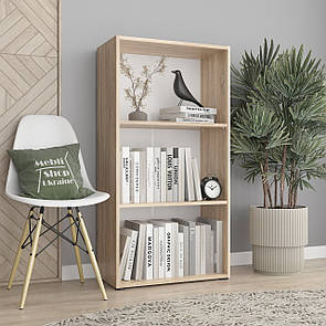 Стелаж на 3 комірки, книжкова полиця для дому та офісу