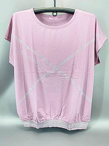 Футболка жіноча на резинці М  52-54 Рожевий