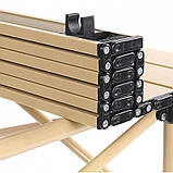 Стіл розкладний туристичний з чохлом для відпочинку на природі 53x51x50см SC10JBR БЕЖЕВИЙ, фото 7