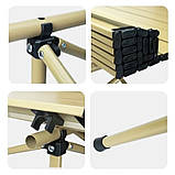 Стіл розкладний туристичний з чохлом для відпочинку на природі 53x51x50см SC10JBR БЕЖЕВИЙ, фото 8