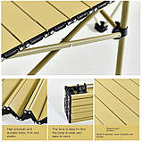 Стіл розкладний туристичний з чохлом для відпочинку на природі 53x51x50см SC10JBR БЕЖЕВИЙ, фото 6