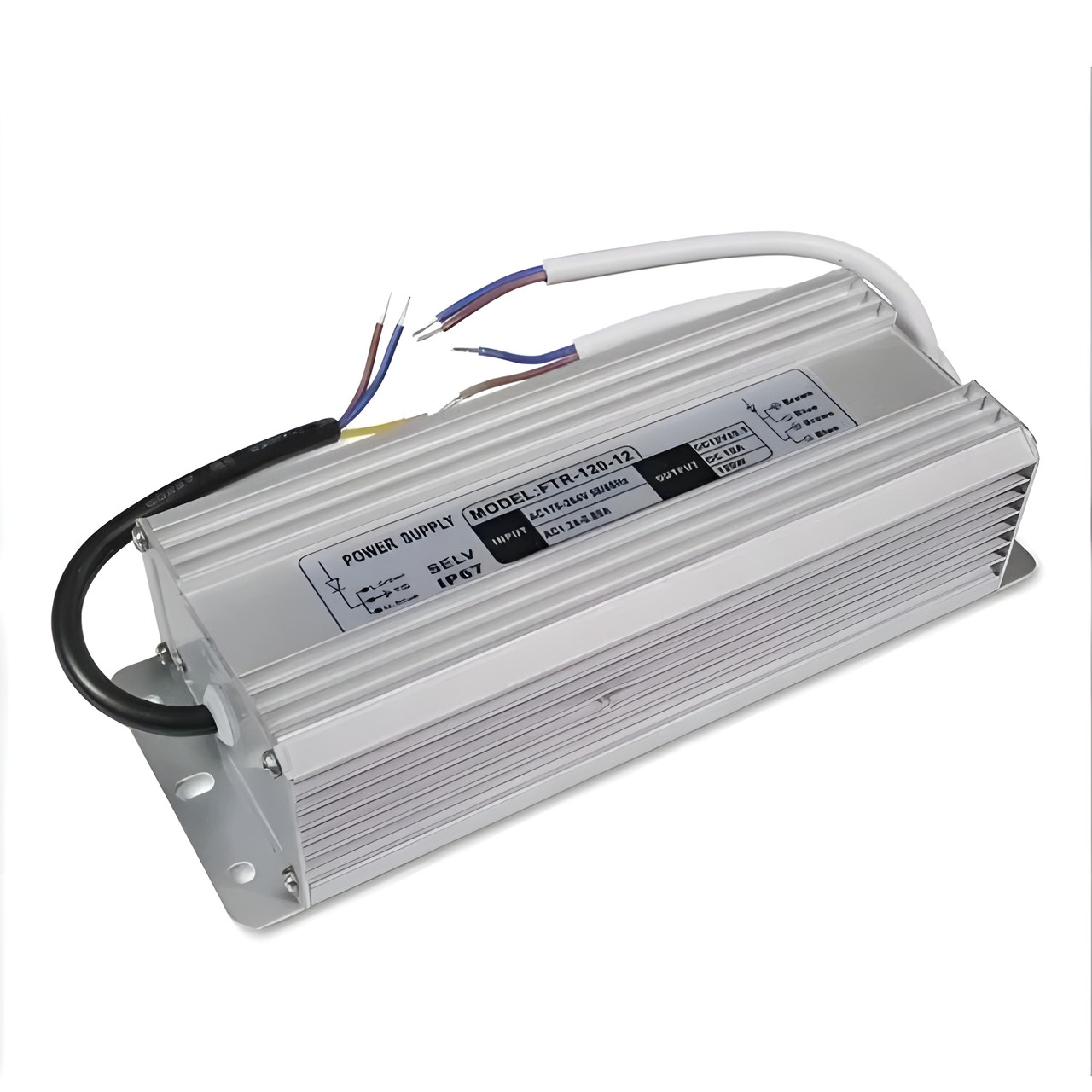 Блок живлення для світлодіодних стрічок герметичний OEM FTR-120-12 DC12 120 W 10 А