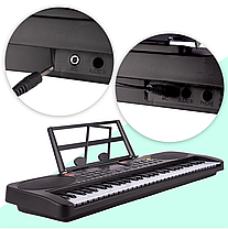 Дитячий синтезатор із мікрофоном дитяче піаніно Electronic Keyboard 61 клавіша, фото 4