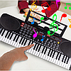 Дитячий синтезатор із мікрофоном дитяче піаніно Electronic Keyboard 61 клавіша, фото 8