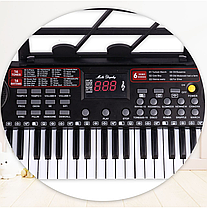 Дитячий синтезатор із мікрофоном дитяче піаніно Electronic Keyboard 61 клавіша, фото 6