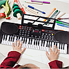 Дитячий синтезатор із мікрофоном дитяче піаніно Electronic Keyboard 61 клавіша, фото 9