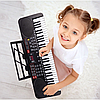 Дитячий синтезатор із мікрофоном дитяче піаніно Electronic Keyboard 61 клавіша, фото 7
