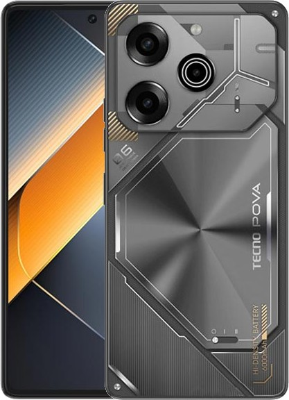 Гідрогелева захисна плівка на Tecno Pova 6 Pro на весь екран прозора