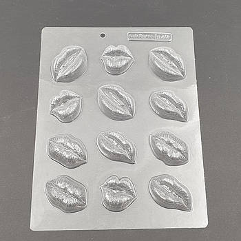 Молд для шоколаду (щільний пластик) Губки — 12 шт.