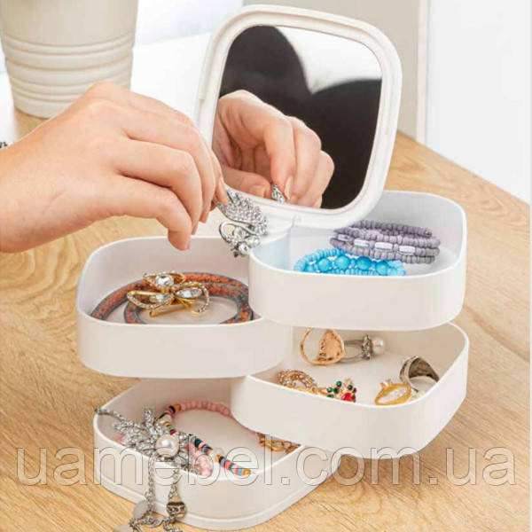 Настільний органайзер для косметики Akay АК-766 білий