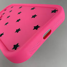 Чохол для iPhone 11 чохол з високими бортами із зірочками на айфон 11 малиновий q05d, фото 4