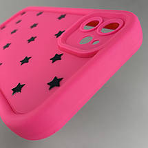 Чохол для iPhone 11 чохол з високими бортами із зірочками на айфон 11 малиновий q05d, фото 5