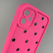 Чохол для iPhone 11 чохол з високими бортами із зірочками на айфон 11 малиновий q05d, фото 3
