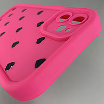 Чохол для Apple iPhone 11 чохол з високими бортами з сердечками на телефон айфон 11 малиновий q06e, фото 5