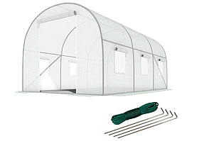 Посилена садова теплиця парник LEOBRO Garden 10м2 White (LB-10M25W)
