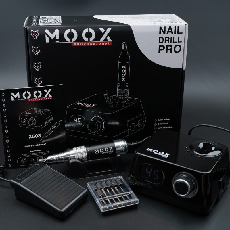 Фрезер Moox Professional X503 для манікюру та педикюру на 45 000 об/хв. та 70W. (Чорний), фото 1