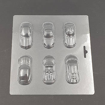 Молд для шоколаду (щільний пластик) Автомоделі — 6 шт.