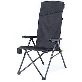 Крісло садове розкладне 120 кг Uquip Justy XL Black