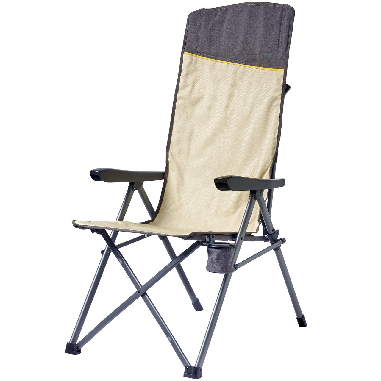 Крісло садове розкладне 120 кг Uquip Justy XL Sand/Grey