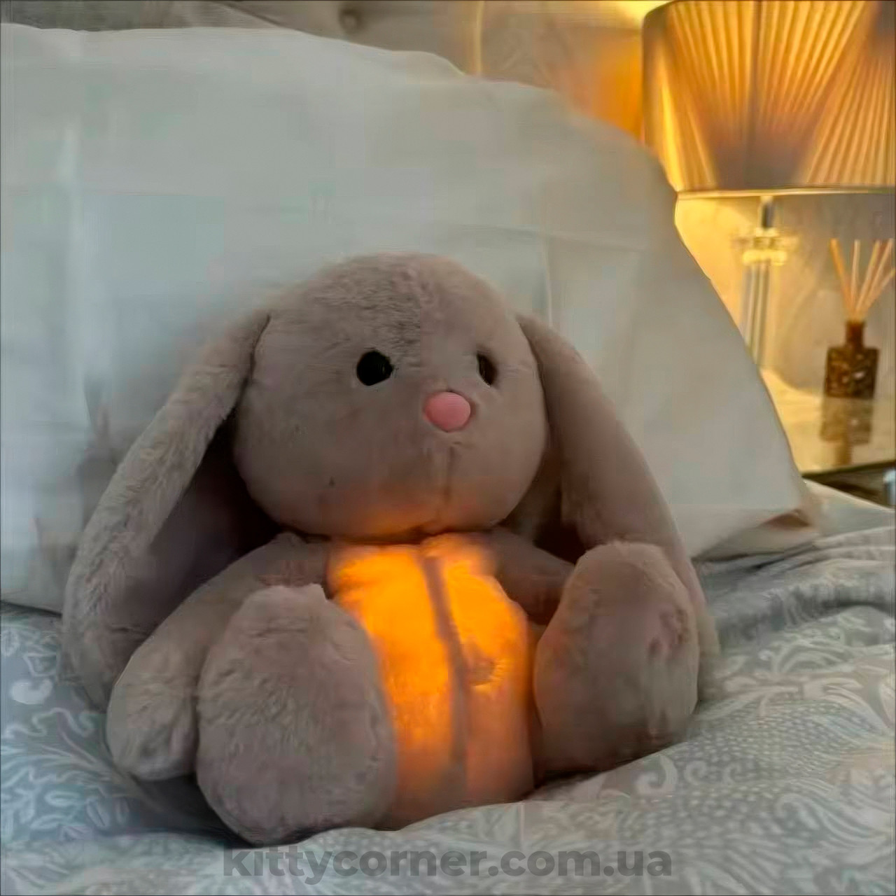 Дышащая игрушка кролик/зайчик/ночник/мягкая дышащая игрушка/плюшевая - фото 1 - id-p2513812218