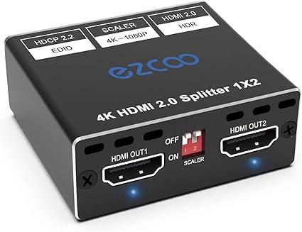 Двонаправлений HDMI спліттер-перемикач EZCOO SP12H21. 1 в 2 виходи для двох моніторів