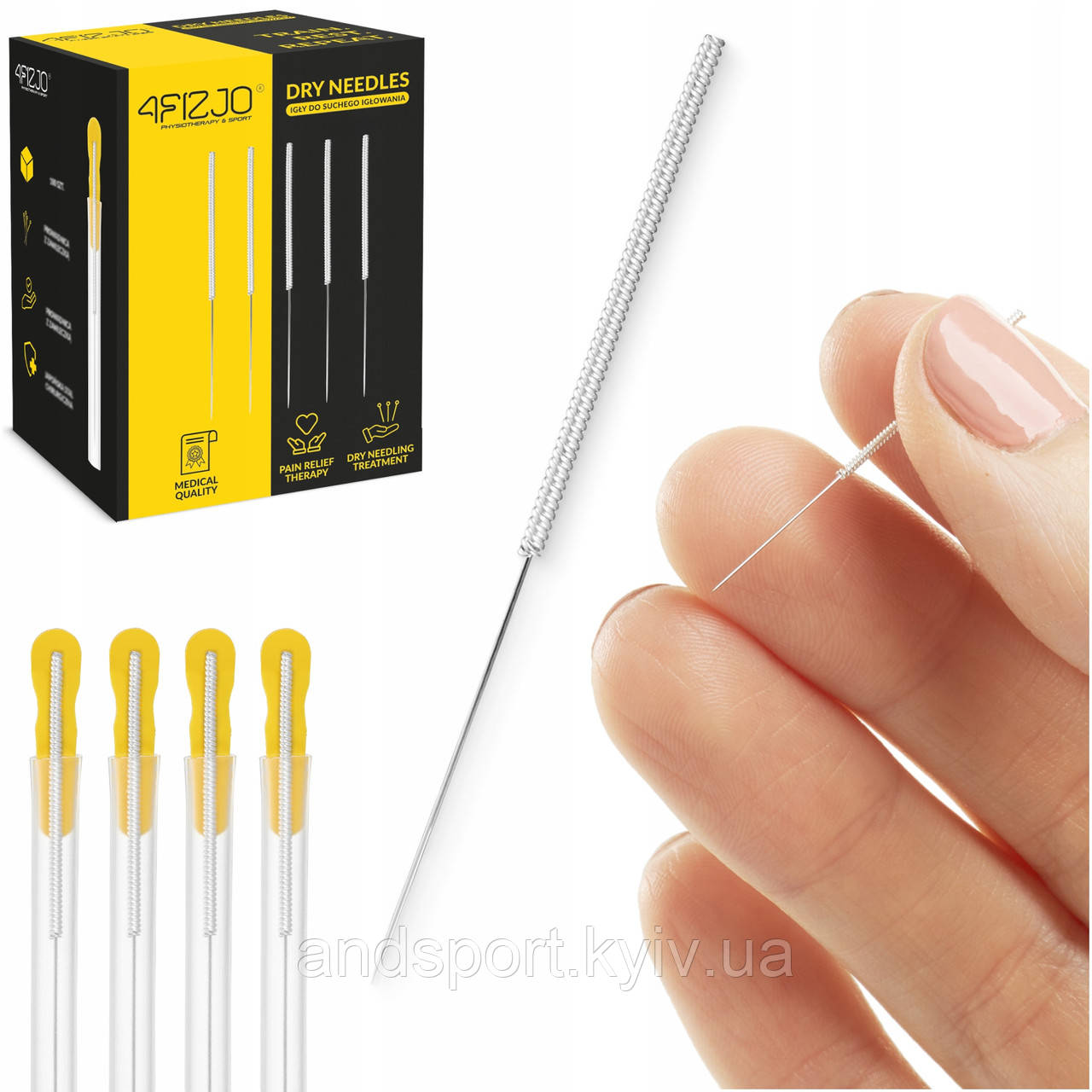 Голки акупунктурні 4FIZJO 0.3 х 30 мм з напрямною 100 шт (P-5907739318947)