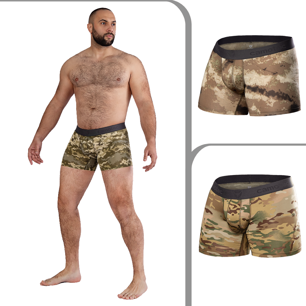 Комплект чоловічих трусів-боксерів A-TACS AU/Піксель/Multicam