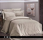 Комплект постільної білизни сатин delux First Choice сімейний розмір novel line cappuccino