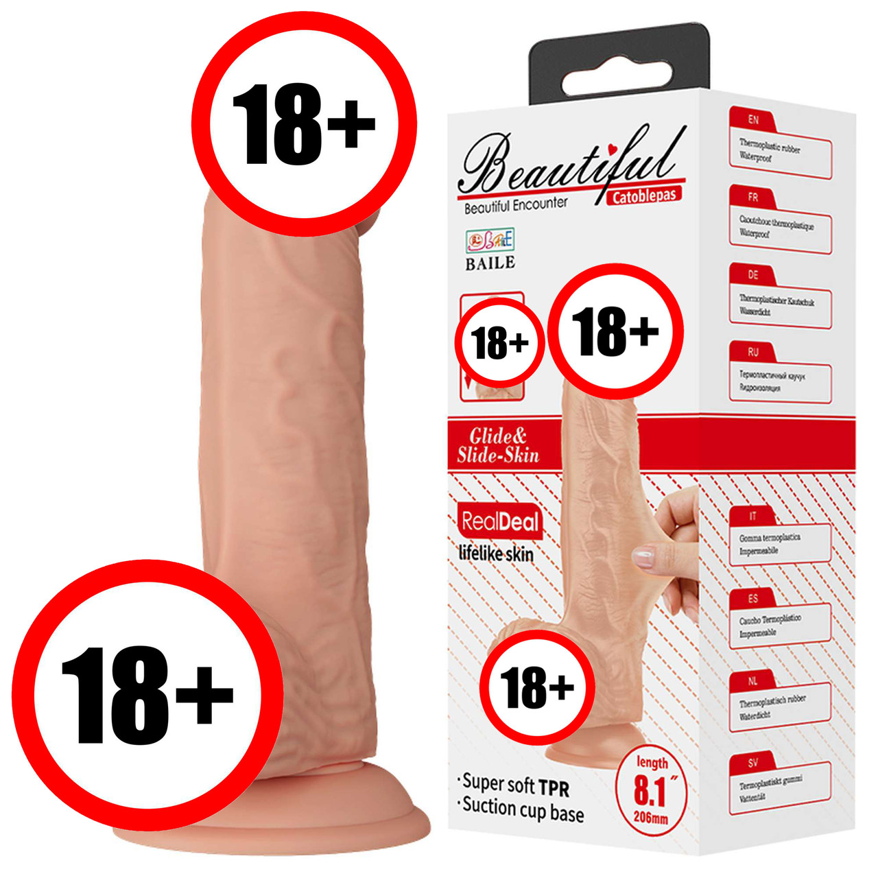 Фалоїмітатор-реалістик із мошок Beautiful Catoblepas 8.1