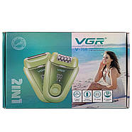 Епілятор VGR 2 в 1 V-758, 2 насадки., фото 7