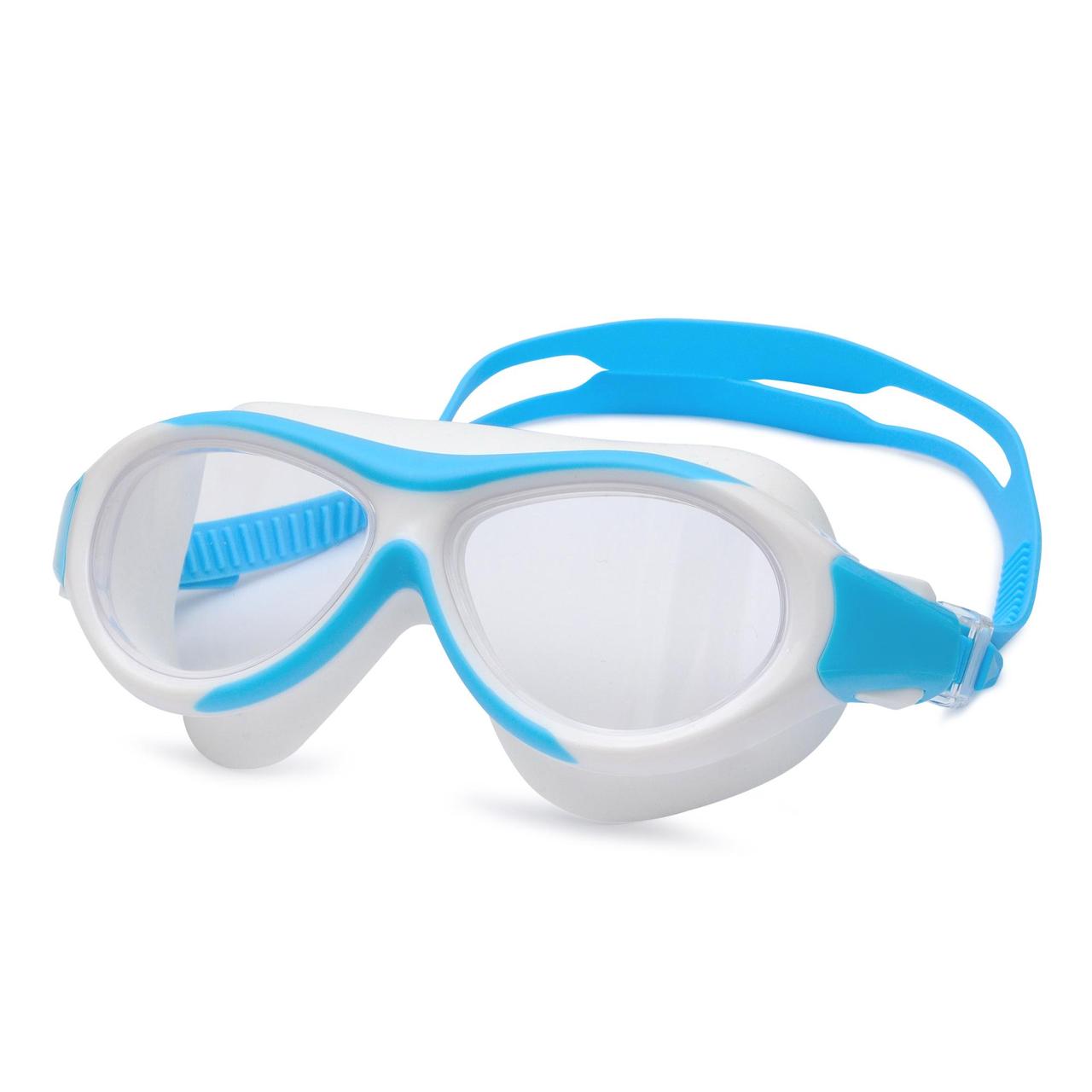 Дитяча маска для плавання Renvo Karu JR Anti-fog Білий Блакитний OSFM (1SM100-0603), фото 1