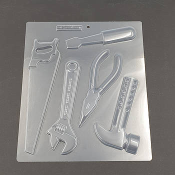 Молд для шоколаду (щільний пластик) Чоловічі інструменти — 5 шт.