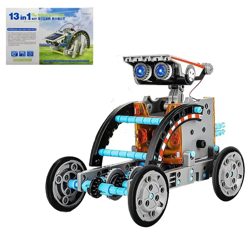 Дитячий конструктор-робот 2115А 13 в 1 на сонячній батареї, фото 1