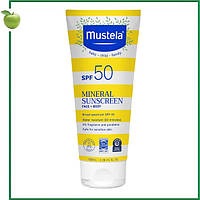 Минеральное солнцезащитное средство для детей, SPF 50, 100 мл, Mustela, США