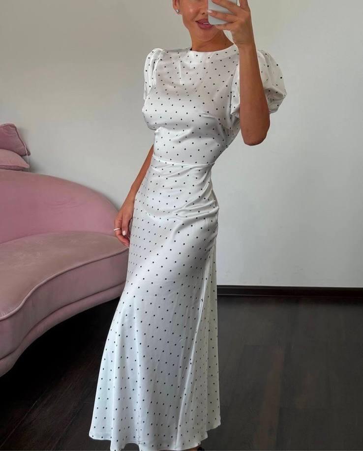 Жіноча сукня; Колір: білий і чорний; Размеры: S,M,L,XL :
